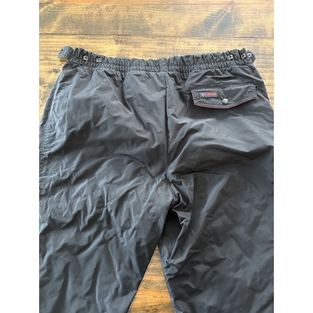 Columbia Snow Pants Mens XL Black Insulated Waterproof Ski Winter Nylon Straight
